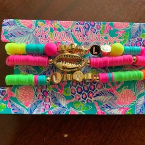 Lilly Pulitzer Beaded Stretch Bracelet Set New GWP
